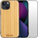 Coque iphone 13 mini bois bambou & tpu - verre tremp 9d offert - lgre & rsistante - protection lgante ...