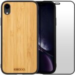 Coque iphone xr bois bambou & tpu - verre tremp 9d offert - lgre & rsistante - protection lgante ...