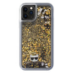 Coque karl lagerfeld bling bling avec breloques flottantes pour apple iphone 11 pro, or - neuf