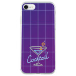 Coque rigide holographique cocktail pour iphone se (2020) / 8 / 7 / 6s / 6 - neuf