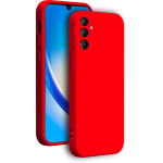 Coque samsung g a34 5g silicone + dragonne assortie rouge bigben - neuf