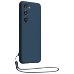Coque samsung g s23 + 5g silicone + dragonne assortie bleue bigben - neuf