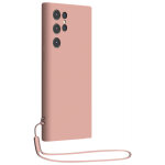 Coque samsung g s23 ultra 5g silicone + dragonne assortie violet bigben - neuf