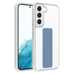 Coque pour samsung galaxy s22 en bleu clair housse de protection �tui en silicone tpu flexible avec support ...
