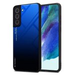 Coque pour samsung galaxy s22 plus en bleu - noir housse de protection �tui bicolore en silicone tpu ...