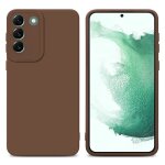 Coque pour samsung galaxy s22 plus en fluid marron housse de protection �tui en silicone tpu flexible ...