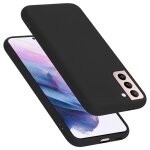 Coque pour samsung galaxy s22 plus en liquid black housse de protection �tui en silicone tpu flexible ...