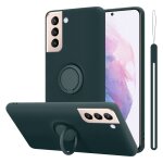 Coque pour samsung galaxy s22 plus en liquid green housse de protection tui en silicone tpu flexible ...