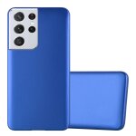 Coque pour samsung galaxy s22 ultra en bleu m�tallique housse de protection �tui en silicone tpu flexible ...
