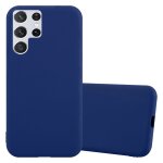 Coque pour samsung galaxy s22 ultra en candy bleu fonc� housse de protection �tui en silicone tpu flexible ...