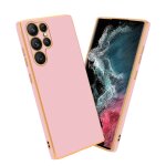 Coque pour samsung galaxy s22 ultra en glossy rose - or housse de protection �tui en silicone tpu flexible ...