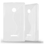 Coque silicone unie compatible givr blanc nokia lumia 435 - neuf