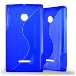 Coque silicone unie compatible givré bleu nokia lumia 435 - neuf Coque silicone unie compatible givré bleu nokia lumia 435 - neuf