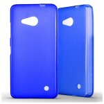 Coque silicone unie compatible givré bleu nokia lumia 550 - neuf Coque silicone unie compatible givré bleu nokia lumia 550 - neuf