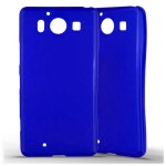Coque silicone unie compatible givré bleu nokia lumia 950 - neuf Coque silicone unie compatible givré bleu nokia lumia 950 - neuf