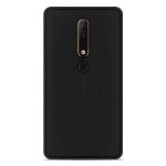 Coque silicone unie compatible givr� noir nokia 6 2018 - neuf