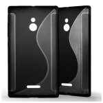 Coque silicone unie compatible givr� noir nokia xl - neuf