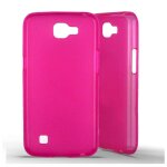 Coque silicone unie compatible givr� rose lg k4 - neuf