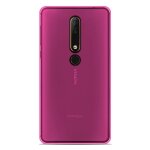 Coque silicone unie compatible givr� rose nokia 6 2018 - neuf