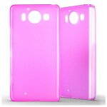 Coque silicone unie compatible givré rose nokia lumia 950 - neuf Coque silicone unie compatible givré rose nokia lumia 950 - neuf