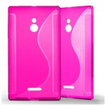 Coque silicone unie compatible givr� rose nokia xl - neuf