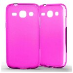Coque silicone unie compatible givré rose samsung galaxy core plus - neuf Coque silicone unie compatible givré rose samsung galaxy core plus - neuf