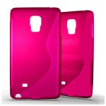 Coque silicone unie compatible givr� rose samsung galaxy note edge - neuf