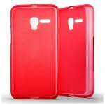 Coque silicone unie compatible givr� rouge alcatel one touch pop 3 5. 0 - neuf
