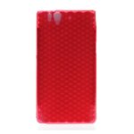 Coque silicone unie compatible givré rouge sony xperia z - neuf Coque silicone unie compatible givré rouge sony xperia z - neuf