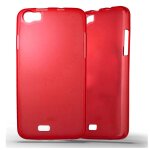 Coque silicone unie compatible givr� rouge wiko lenny - neuf