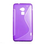 Coque silicone unie compatible givr� violet htc one max t6 - neuf