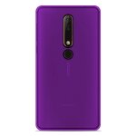 Coque silicone unie compatible givr� violet nokia 6 2018 - neuf