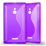 Coque silicone unie compatible givr� violet nokia xl - neuf