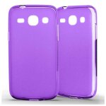 Coque silicone unie compatible givré violet samsung galaxy core plus - neuf Coque silicone unie compatible givré violet samsung galaxy core plus - neuf