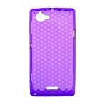 Coque silicone unie compatible givré violet sony xperia l - neuf Coque silicone unie compatible givré violet sony xperia l - neuf