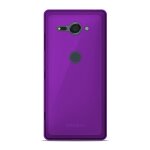 Coque silicone unie compatible givr� violet sony xperia xz2 compact - neuf