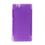 Coque silicone unie compatible givr� violet sony xperia z - neuf