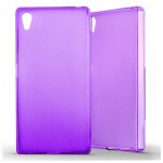 Coque silicone unie compatible givr� violet sony xperia z5 - neuf