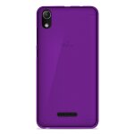 Coque silicone unie compatible givr� violet wiko lenny 4 plus - neuf