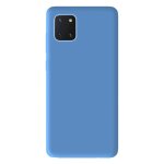 Coque silicone unie mat bleu compatible samsung galaxy a81 galaxy note 10 lite - neuf