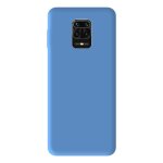 Coque silicone unie mat bleu compatible xiaomi redmi note 9 pro - neuf