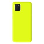 Coque silicone unie mat jaune compatible samsung galaxy a81 galaxy note 10 lite - neuf