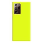 Coque silicone unie mat jaune compatible samsung galaxy note 20 ultra - neuf