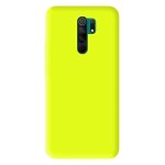 Coque silicone unie mat jaune compatible xiaomi redmi 9 - neuf