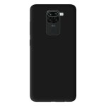 Coque silicone unie mat noir compatible xiaomi redmi note 9 - neuf