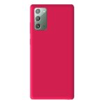 Coque silicone unie mat rose compatible samsung galaxy note 20 - neuf