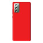Coque silicone unie mat rouge compatible samsung galaxy note 20 - neuf