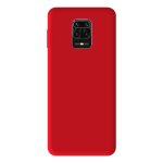 Coque silicone unie mat rouge compatible xiaomi redmi note 9 pro - neuf