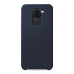 Coque silicone unie soft touch bleu nuit compatible xiaomi redmi note 9 - neuf