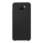Coque silicone unie soft touch noir compatible xiaomi redmi note 9 - neuf